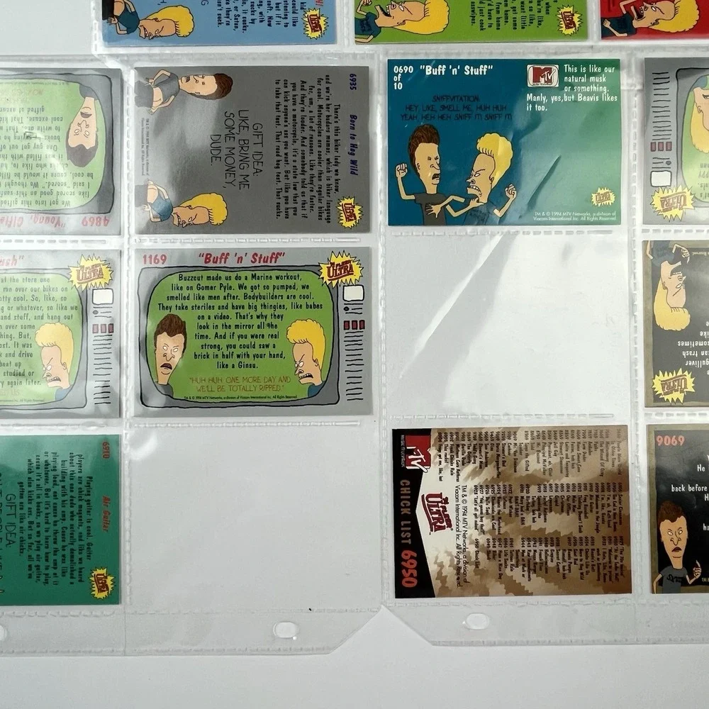Beavis & Butthead 1994 MTV Lot Of 25 Fleer Ultra Trading Cards + Chick List Rare